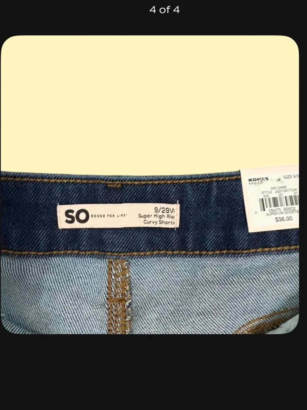 SO Dark Blue Distressed Denim Shorts